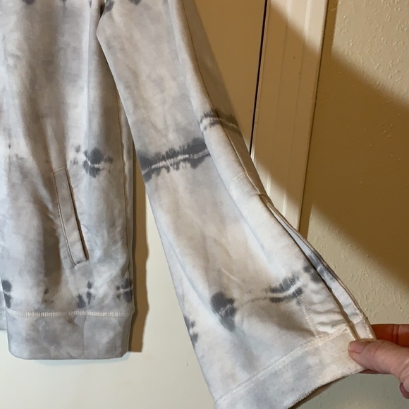 NWT Ideology Grey Tie Dye Zippered Front Hoodie Jacket, S - Picture 4 of 8